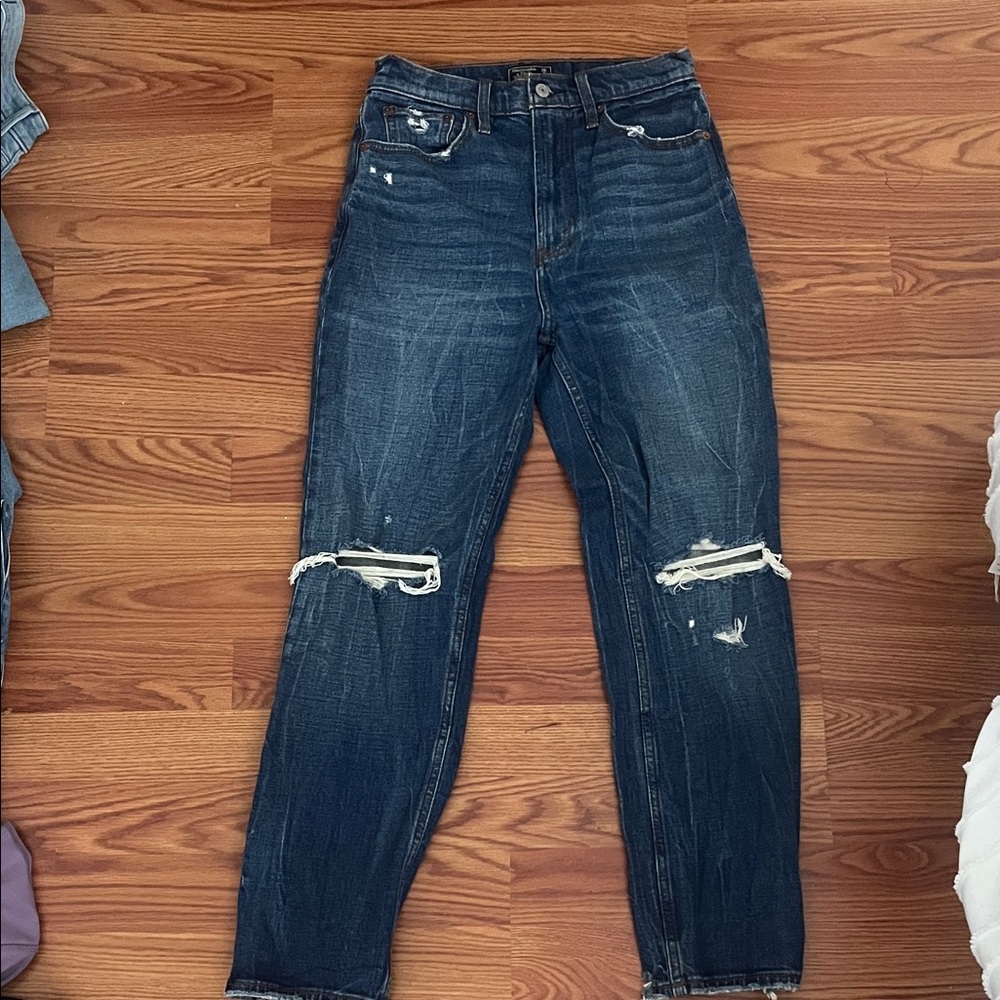 Abercrombie & Fitch Distressed Blue Jeans
